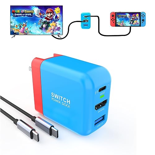 Switch Dock Charger for Nintendo Switch/OLED/iPhone 15/15Pro