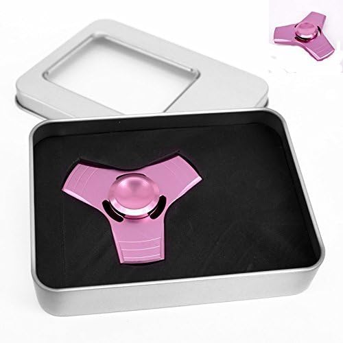 Fidget Spinner Metal Toy Stress Reducer - Perfect For ADD, ADHD, Anxiety, and Autism Adult Children (Tri-blade Rose Golden)
