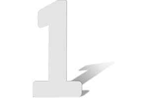 AIEX 17 Inch Blank Wooden Number 1 White Unfinished Wood Slices Sign Board for DIY Craft Projects Home Sign Wall Birthday Wed