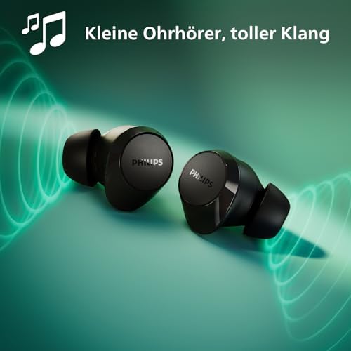 TAT1209WT True Wireless In Ear Bluetooth Headphones - Small Buds. Great Value Natural Sound. Dynamic bass, Pocket-Sized Charging case, Clear Calls - White