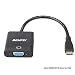 Mini HDMI to VGA Adapter, Benfei Gold-Plated Mini HDMI to VGA Adapter (Male to Female) Compatible for Ultrabooks, notebooks, Tablets, Cameras and camcorders - Black primary