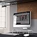 Circuit City Essentials Acrylic Monitor Stand Riser Space Saving Computer Desk Shelf Organizer for Laptops, iMac, Printers, Keyboards & Screens Up to 30-Inch and 50 lbs Clear