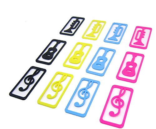 Music Themed Musical Instruments Mini Bookmarks (a Box of 40)