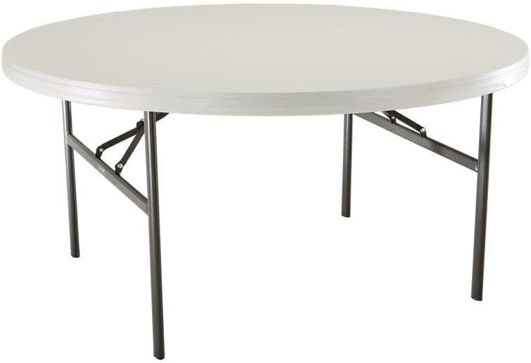 Lifetime 22970 5Foot Round Table with 60Inch Round Molded Top, Almond