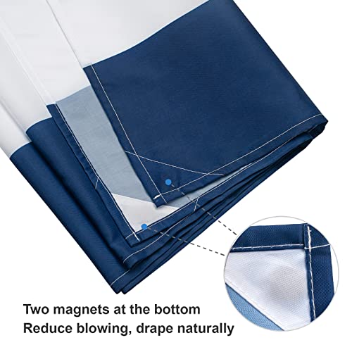 AmazerBath Fabric Shower Curtain Liner, Washable Polyester Cloth Shower