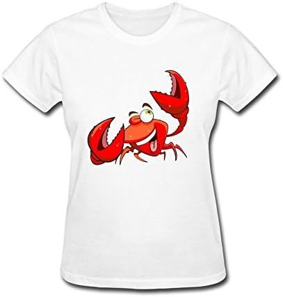 Susueky Women's Lovely Crab Art Short Sleeve T shirt M