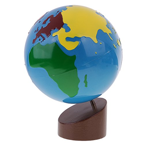 MonkeyJack Montessori Geography Material - Globe of World Parts for Kids Early Learning Toys Gift