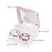 ROSENICE Contact Lens Case Mini Travel Portable Contact Case Container Holder(Light Pink)