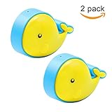 Sunlighte LED Whale Night Light, Plug in Wall Lamp for Kids with Auto on/off Dusk to Dawn Sensor, Yellow, Pack of 2