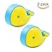 Sunlighte LED Whale Night Light, Plug in Wall Lamp for Kids with Auto on/off Dusk to Dawn Sensor, Yellow, Pack of 2