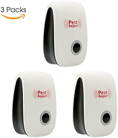 Ocathnon 3 Packs Pest Repeller, Eco-Friendly Ultrasonic Pest Control, Safe Electronic Pest Repellent Plug In for Kicking Rats, Mosquitoes, Cockroach, Spiders &amp; Other Insects White