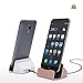 Samsung Galaxy Charger Dock Cradle Desktop Stand with Micro USB Cable Connector for Charge and Sync Data of Samsung Galaxy S7/S7 Edge, S6/S6 Edge, S5, Note 5/4, HTC One (Rose Gold)