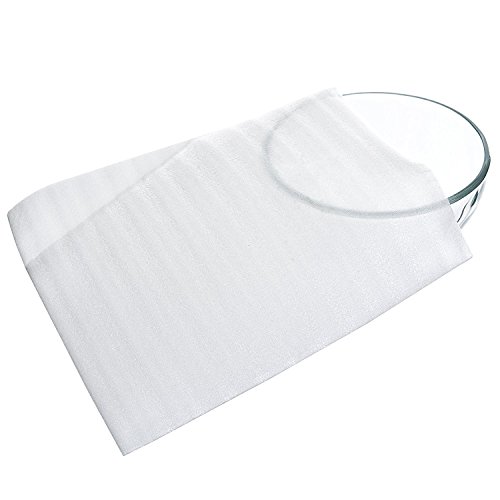 Foam Wrap Cup Pouches 7 3/8" x 7 1/2" (60 Count), Cushion Pouches to Protect Dishes, Glasses, Porcelain & Fragile Items, Packing Supplies for Moving by California Basics