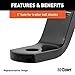 CURT 45270 Class 3 Trailer Hitch Ball Mount, Fits 2-Inch Receiver, 7,500 lbs, 1-Inch Hole, 4-Inch Drop, 2-In Rise, Gloss Black Powder Coat