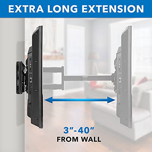 MountIt! Long Arm TV Mount, Full Motion Wall Bracket with 40 inch