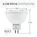 Hyperikon LED MR16 Light Bulb GU5.3 6W=40-50W, Bi-Pin Base, 12V Spot Lighting, UL, Energy Star, Warm White, 6 Pack