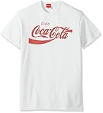Coca-Cola Men's Eighties Coke Short Sleeve T-Shirt, White, Medium