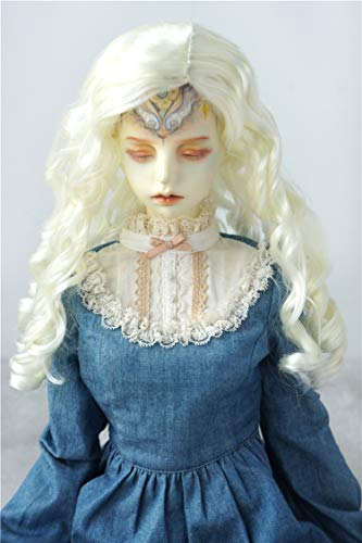 BJD Wigs JD285 Long Blond Princess Wave Synthetic Mohair Doll Wigs YOSD MSD SD BJD Doll Accessories (8-9inch)