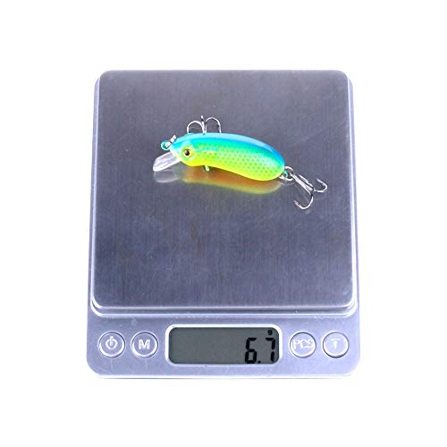 FJJ-DIAOYU, 1pc 50mm 7 g Mini-Kurbel-Köder-Streifen Angelköder harten Sea Fischköder Pesca Tauchtiefe 0.3-1.2m (Farbe… – Bild 5