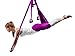 Aerial Yoga Swing Antigravity Trapeze Set - Flying Yoga Nylon Hammock Slips Anti-gravity Inversion Exercises Kit for Indoor & Outdoor with 50-inches Handles Extensions Straps Daisy Chain Included