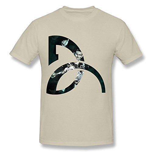 Shjq Men S Tee Cool Tennis Player Novak Djokovic Logo Natural Size S Buy Online In Guernsey At Guernsey Desertcart Com Productid 43791677