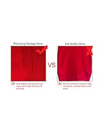 Vestido de vendaje de mujer Whoinshop Vestido de fiesta de noche con hombros descubiertos y cuello en V de rayas