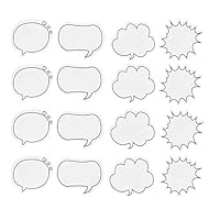 DoTebpa 16PCS 480sheets Thought Cloud Sticky Notes,Talking Bubble Shape,Self-Stick Notes for Students, Home, Office, Easy Post