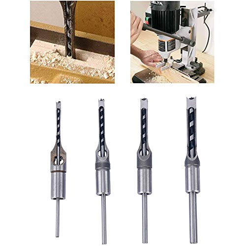 PinShang Silver Color Square Hole Mortiser Saw Drill Bit Set for Woodworkers 7-Piece Set - Thumbnail 4