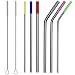 MalloMe Reusable Metal Stainless Steel Straws Drinking Curved Straight Long Reuseable Dishwasher Safe For 30 Ounce Large Tumbler Drinks Plastic Silver Accessories