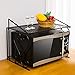 AISHN Metal Microwave Oven Rack /Shelf Kitchen Shelves Counter and Cabinet Shelf (Black)