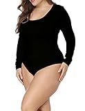 Allegrace Women Plus Size Long Sleeve Crotch Snap Backless Bandage Romper Jumpsuit