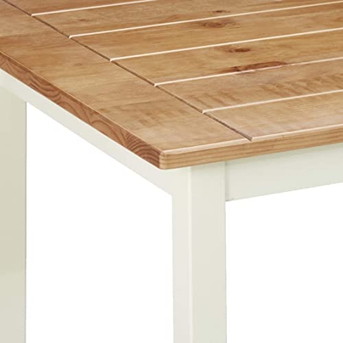 ZINUS Becky Farmhouse Wood Dining Table, Table Only White 45 in x 28 in