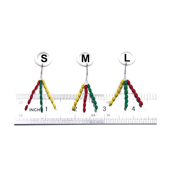 SAMS-FISHING-Float-Stops-Rubber-Colorful-Oval-Bobber-Fishing-Stopper-for-Carp-Fishing-Red-Yellow-and-Green-90pcs