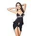 kiwitatá Womens Padded Push up Bikini Set Black Slimming Two Piece Swimsuit Bathing Suit Swimwear