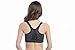 Women's Zip Front Sports Bra Wireless Post-Surgery Bra Active Yoga Sports Bras (X-Large, 2 Pack(Grey+Purple))