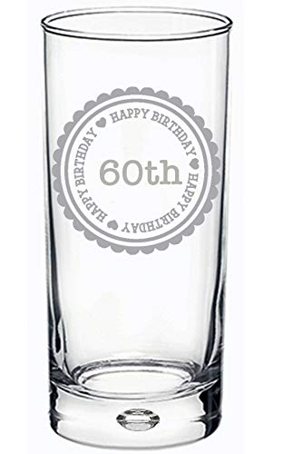 Chris Bag Of Goodies Happy 60th 60 Birthday Engraved Hi Ball Hiball Glass Gifts Present For Men Women Her Him Girls Boys Girl