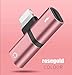 Hamdol for iPhone 7/ 7Plus/ 8/ 8Plus/ x/xr/xs max Adapter, Headphone Jack Adapter for iPhone Splitter, Car Accessories for iPhone, Audio Adapter Charge Cable 2 in 1 Dongle Headphone Adapter,Rose Goldthumb 1