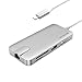 LETSCOM USB C Hub, 8-in-1 USB C Adapter with Ethernet Adapter, 4K HDMI Output, Type C Charging Port, 2 USB 3.0 Ports, Compatible for USB C Device(Silver)