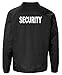 The Goozler Security - Event Staff Duty Windbreaker - Mens Coaches Jacket, XL, Black