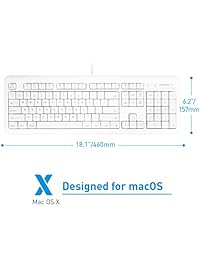 Macally   Teclado retroiluminado con cable USB para Apple Mac iMac Desktops Mac Mini, color negro