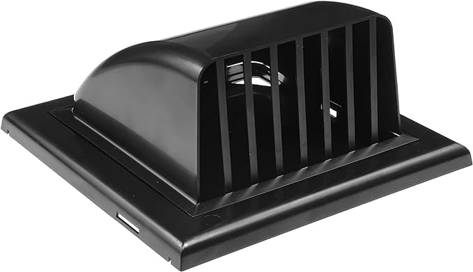 Vent Systems Black 4" Inch Dryer Hood Vent with Bird Guard and Backdraft Damper - Designed UV Protected - Non Return Valve - Outlet Cowl Exhaust Air Vent Grille - Clothes Dryer Cover — image 1