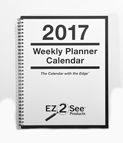 2017 Weekly Planner Large Print Easy To See Calendar Sized To Take On The Go by EZ2See Products