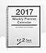 2017 Weekly Planner Large Print Easy to See Calendar Sized to Take On The Go by EZ2See Products