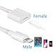 Hottsun Lightning Cable Extension Cord 2m / 6ft Female Lightning to Male Lightning Extender Connector Support Data Audio Charge for Apple iPhone 8 / 8 plus / 7 / 7 plus / 6 / 6S / iPad