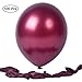 AULE 100 Pcs Metallic Burgundy Balloons Different Sizes 18/10/5 inch Maroon Chrome Latex Shiny Helium Balloons Party Decoration for Birthday Wedding Baby Shower Graduation Anniversary