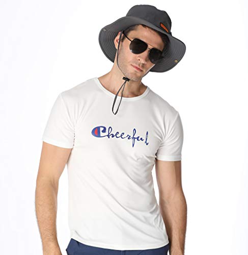 Bluemary-Foldable Mesh Hat, Sun Hats,Fishing hat, Novelty Hats & Caps for Unisex-Adult (Gray)