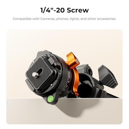 K&F CONCEPT 60"/153cm Carbon Fibre Tripod for Camera, 0.9kg Ultra-Lightweight Travel Tripod with ±18° Leveling 360° Panorama Head, Detachable Center Axis, Arca Type QR Plate, 10KG Load Capacity