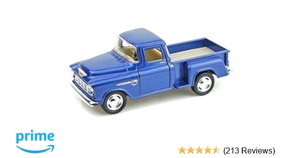 Amazon Com Kinsmart 1955 Chevy Stepside Pick Up 1 32 Blue Toys