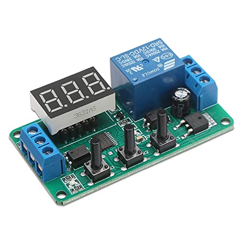 12 Volt Timer Relay, DROK 0.1s to 999min 50mA 4Mode OnOff Automotive