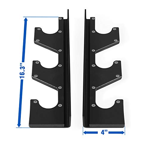 Yes4All Horizontal Wall Mounted Olympic Barbell Rack 6 Bar Vertical